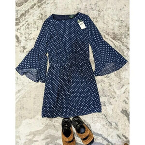 NWT Lauren Ralph Lauren Women's Polka-dot Dress Size 14 (MSRP $165)